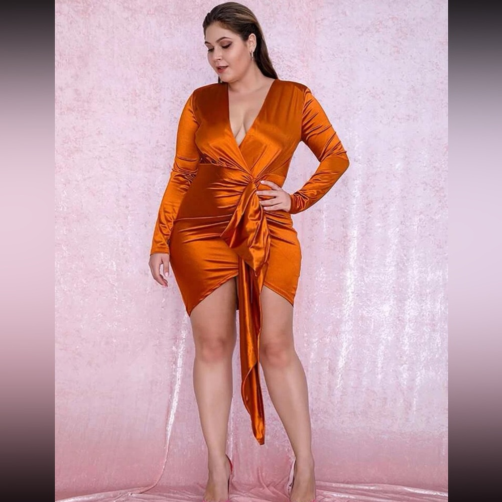 Satin Mini Dress🧡